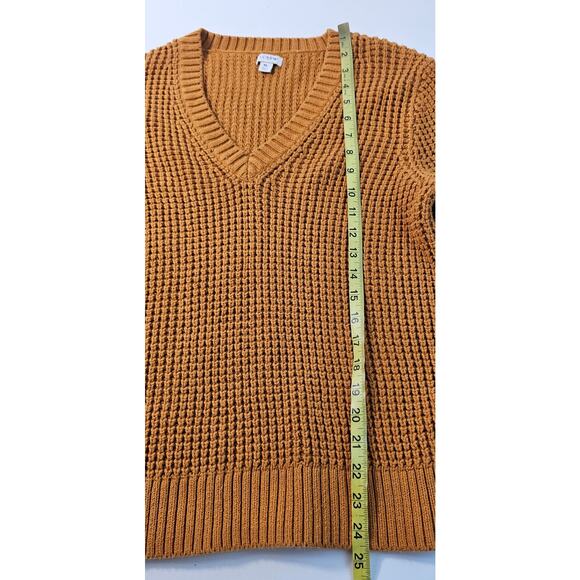 J. Crew chunky thick knit fall color orange sz XL comfy sweater preppy casual - Picture 9 of 9